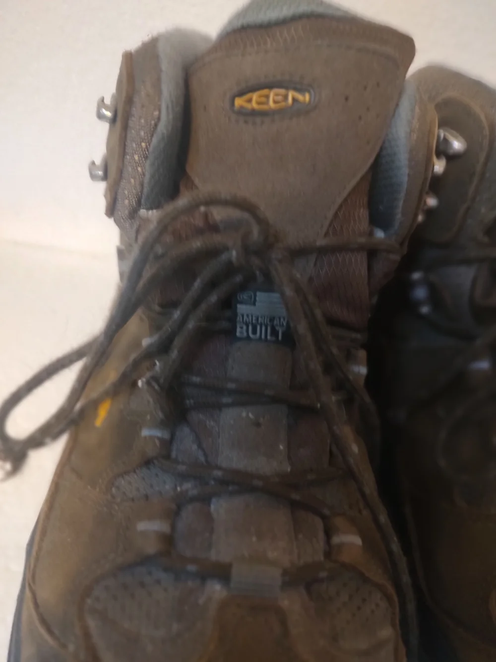 Keen Men's Brown Leather Hiking Boots Waterproof Size 13